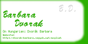 barbara dvorak business card